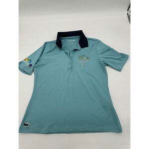 Lacoste Sport  Polo Shirt For Women or Unisex Logo Slim Fit Sz S Teal Green